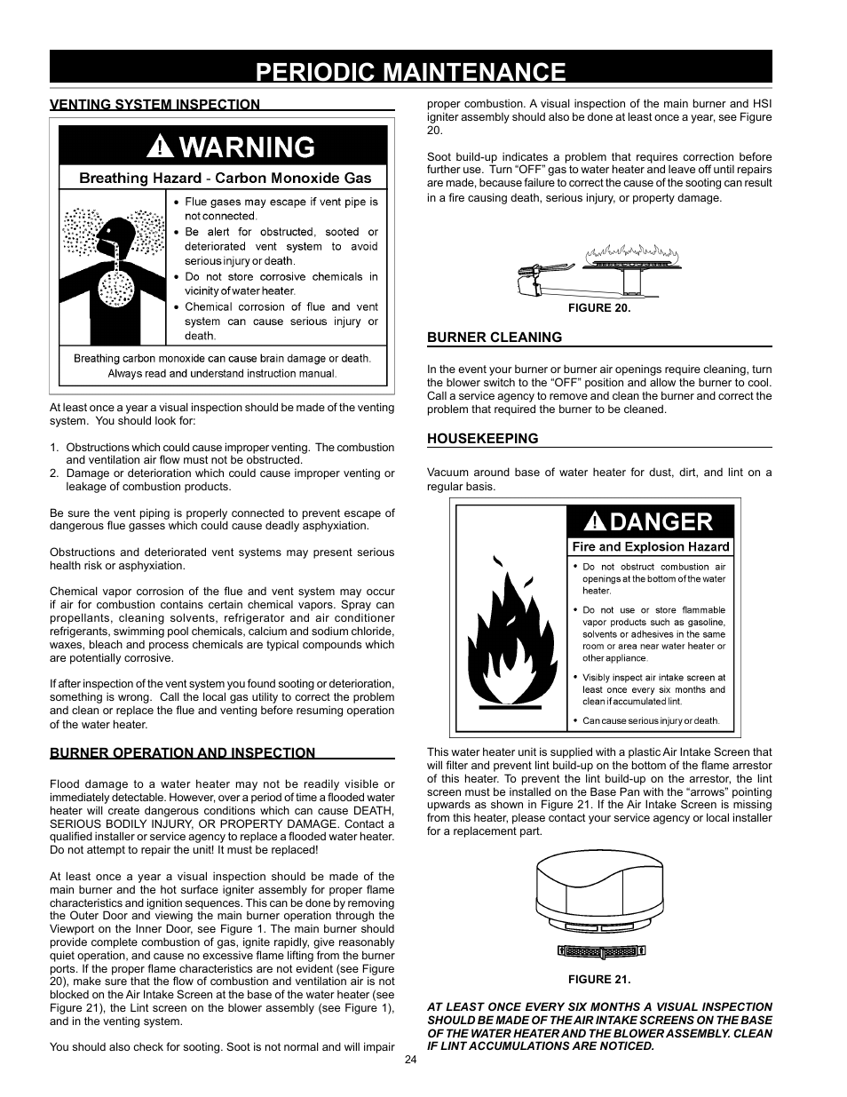 Periodic maintenance | State GS6 40 YBVIT User Manual | Page 24 / 32
