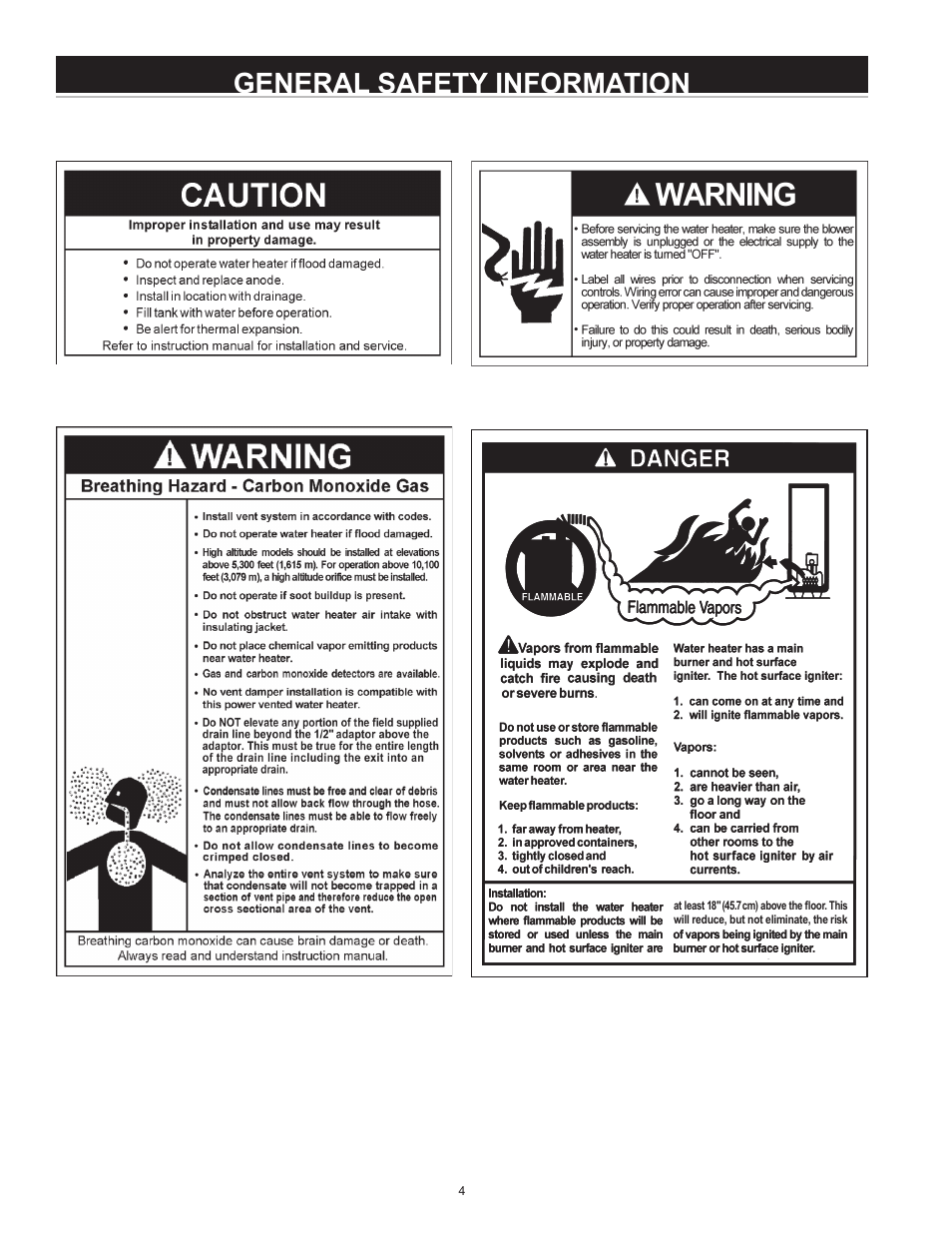 General safety information | State Industries GP6 50 User Manual | Page 4 / 40