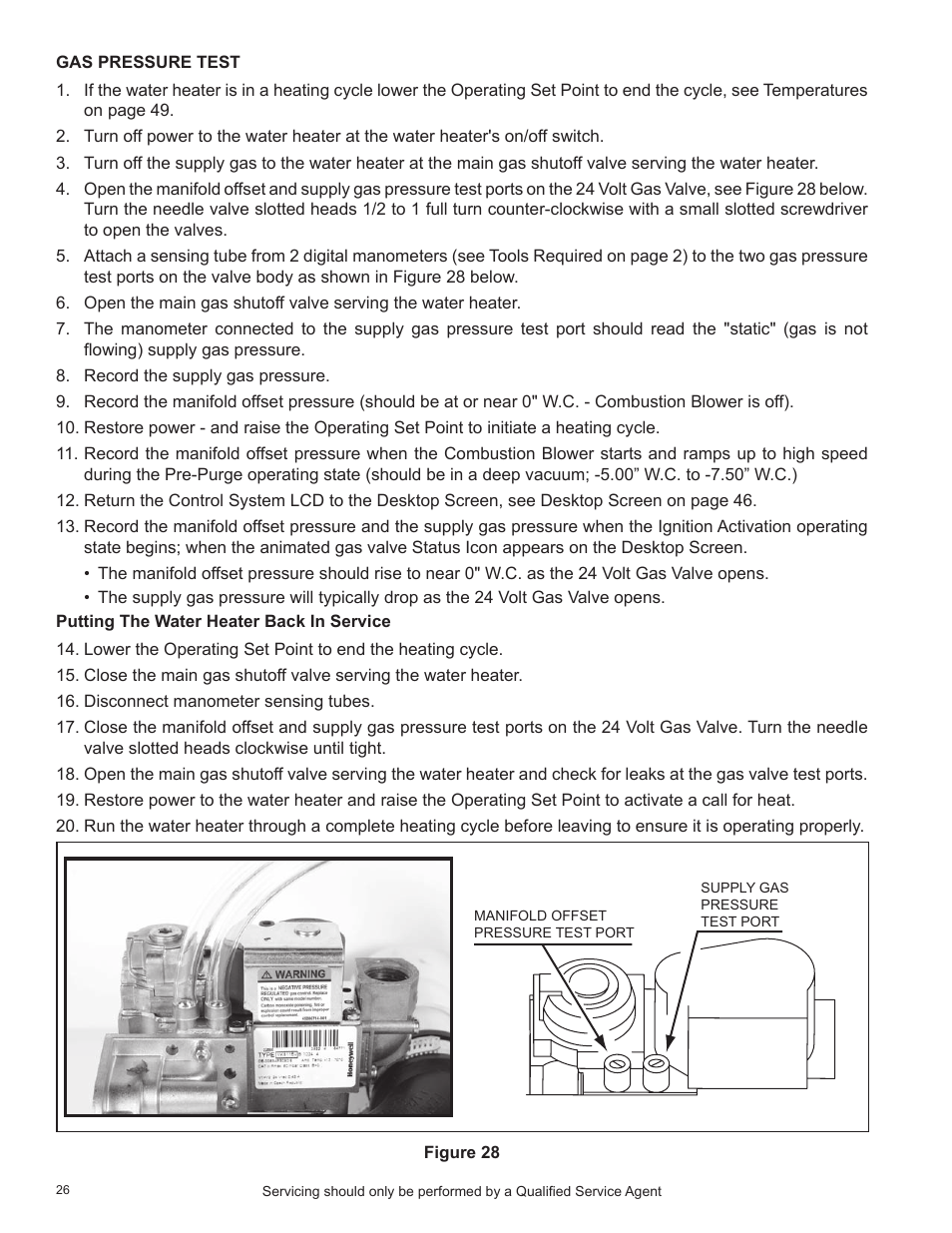 Gas pressure test | State Industries SHE50-100PE User Manual | Page 28 / 72