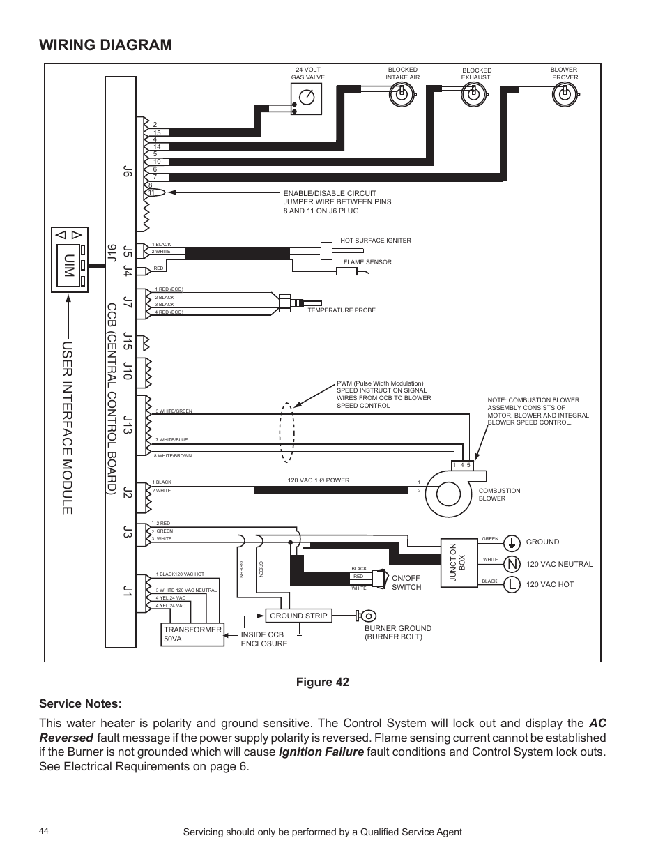 Wiring diagram, Muser interface module i u | State Industries SHE50-100PE User Manual | Page 46 / 72