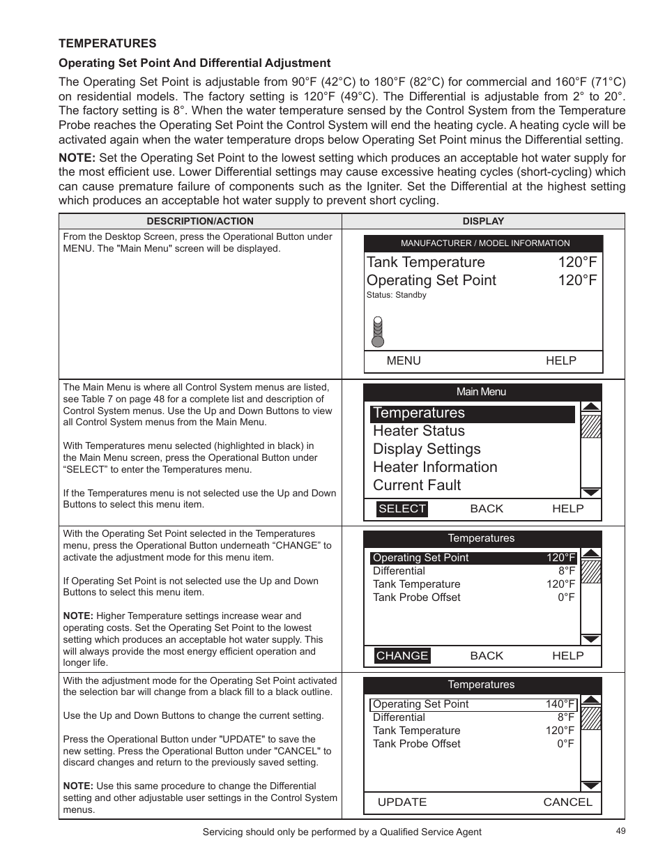 Temperatures, See temperatures | State Industries SHE50-100PE User Manual | Page 51 / 72