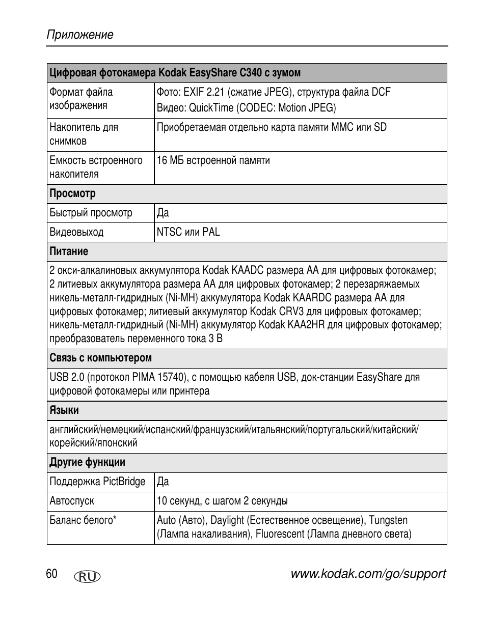 Kodak C340 User Manual | Page 66 / 83