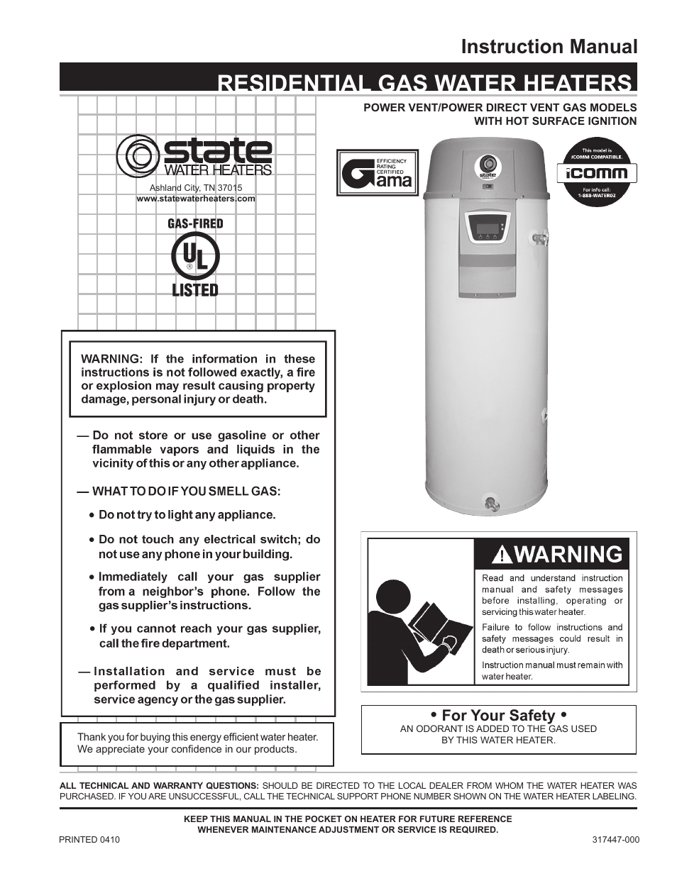 State Industries Premier Power Vent DV Series GP6 50 HTPDT 121 Series User Manual | 60 pages