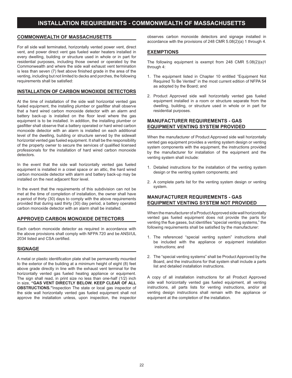 State Industries Premier Power Vent DV Series GP6 50 HTPDT 121 Series User Manual | Page 22 / 60