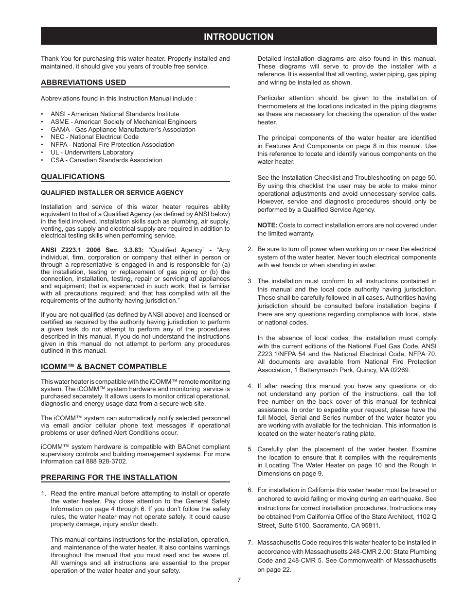 Introduction | State Industries Premier Power Vent DV Series GP6 50 HTPDT 121 Series User Manual | Page 7 / 60