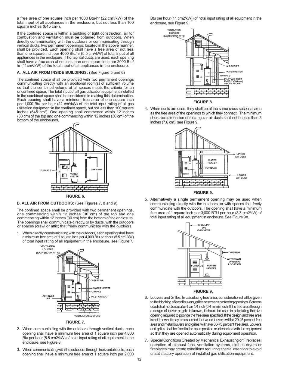 State Industries Power Vent/Power Direct Vent Gas Models User Manual | Page 12 / 44