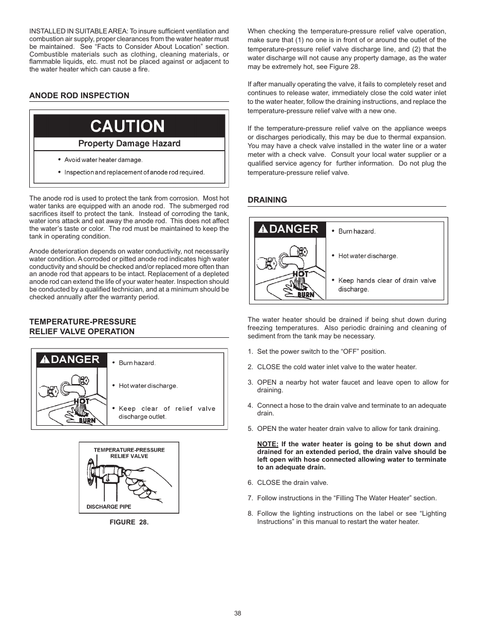 State Industries Power Vent/Power Direct Vent Gas Models User Manual | Page 38 / 44