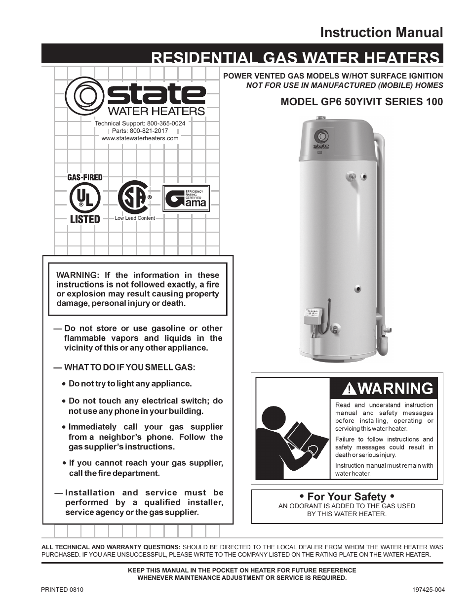 State Industries 197425-004 User Manual | 40 pages