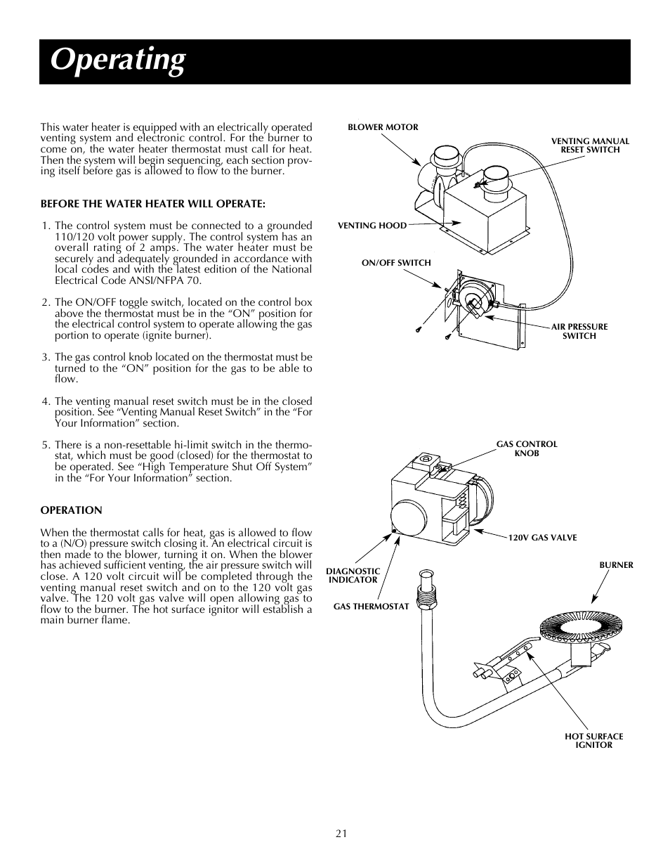Operating | State SDV 75 70 NE/PE User Manual | Page 21 / 40