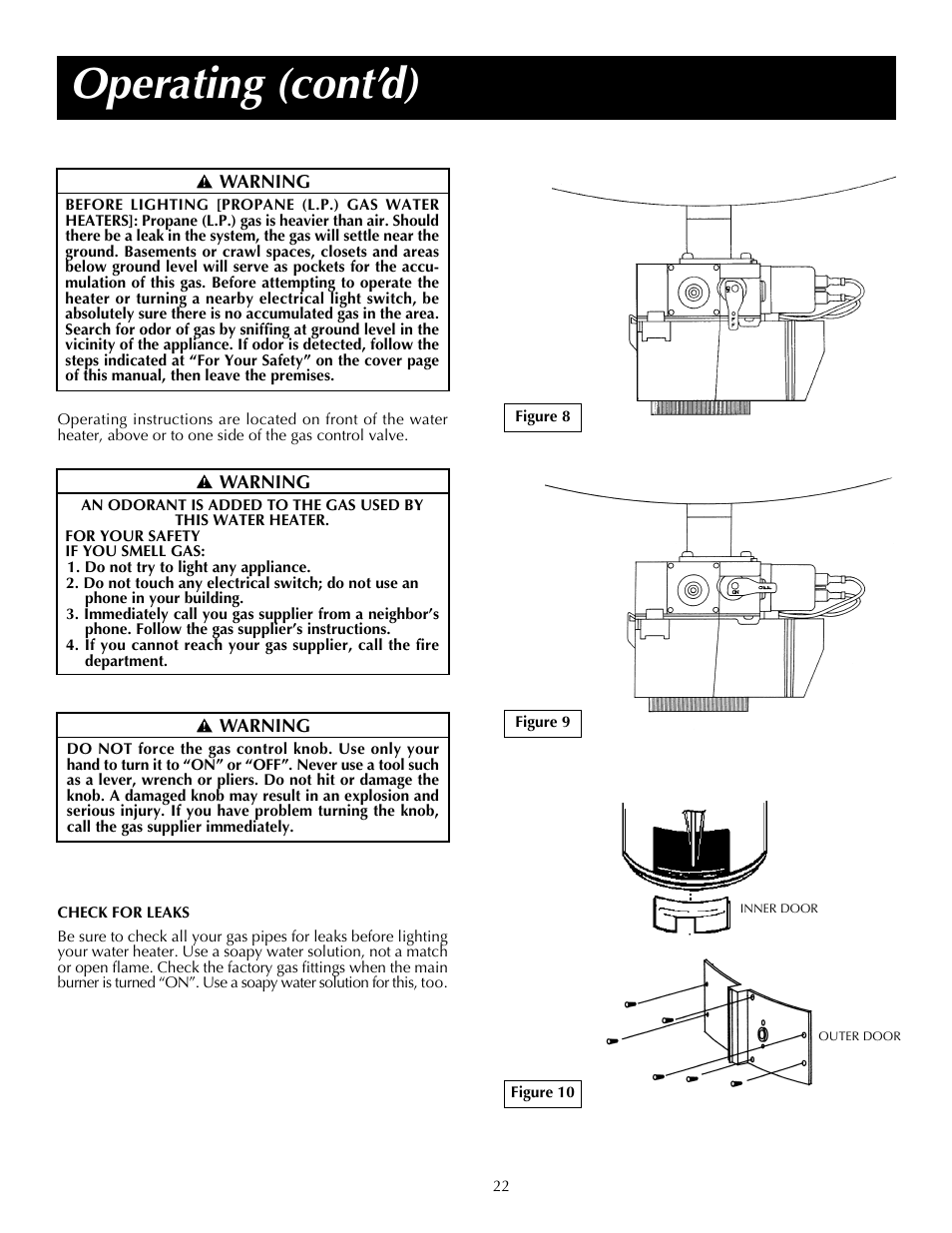 Operating (cont’d) | State SDV 75 70 NE/PE User Manual | Page 22 / 40