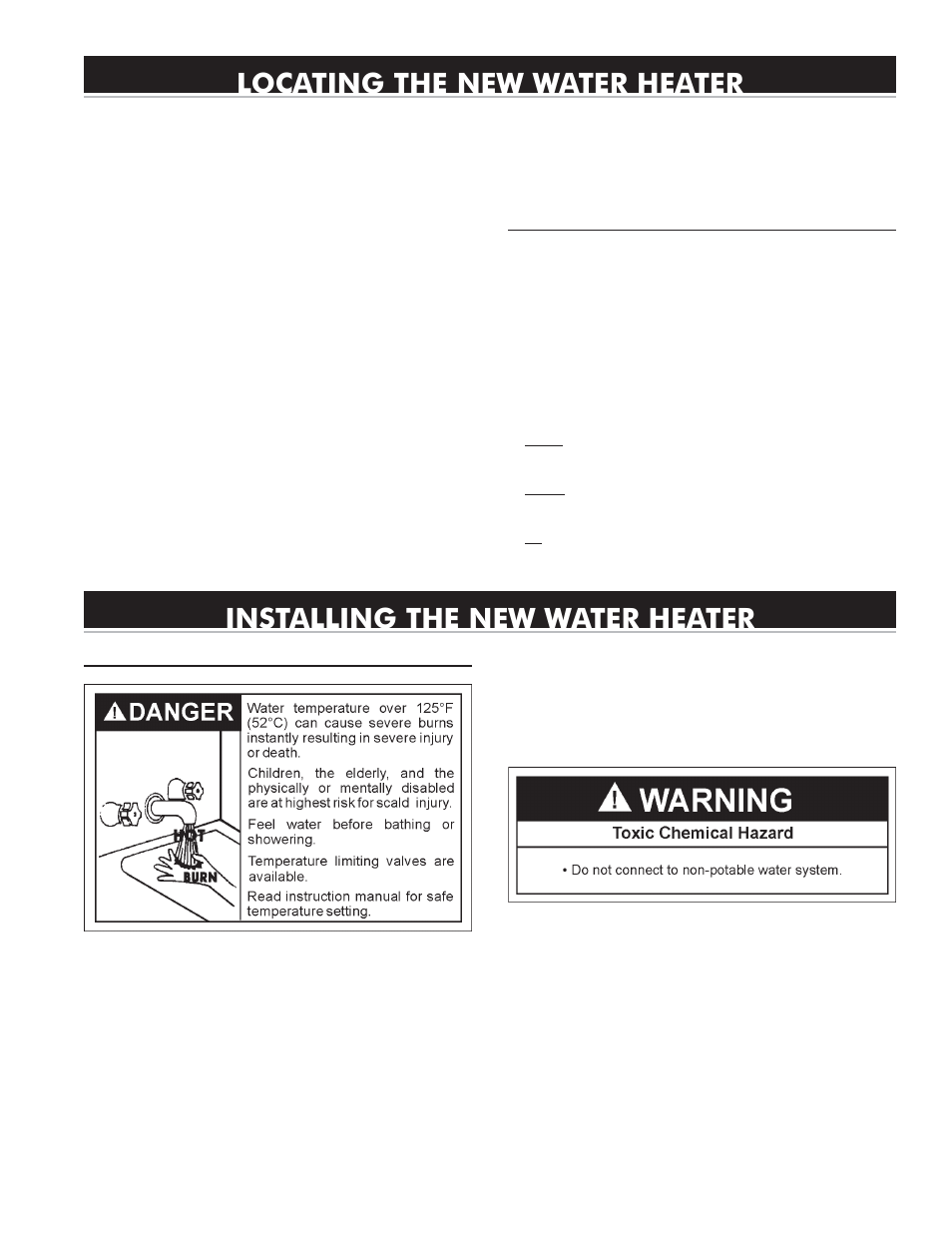 Locating the new water heater, Installing the new water heater | State SCI 30 DHMS User Manual | Page 7 / 24