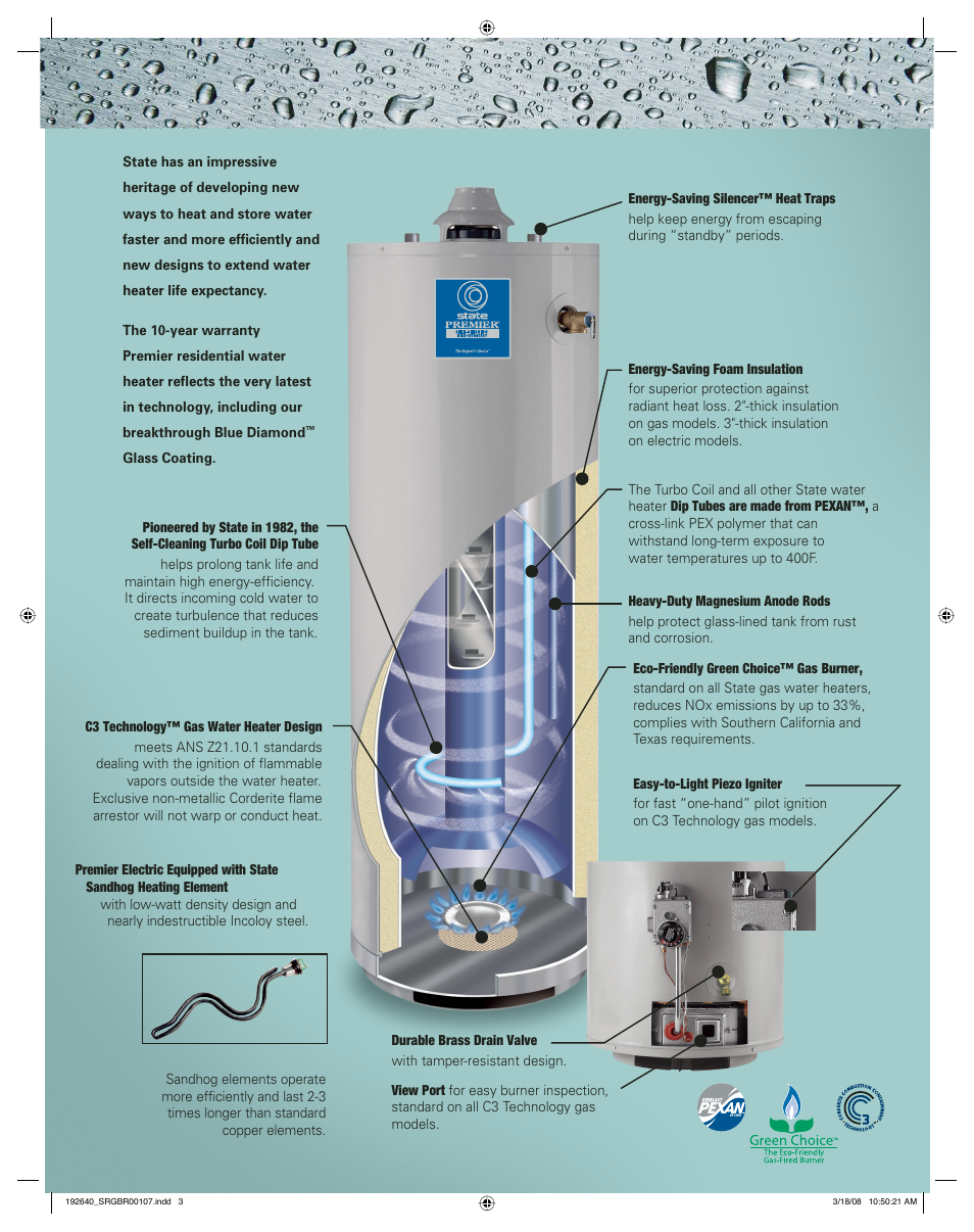 State Industries Premier Residential Water Heaters User Manual | Page 3 / 4