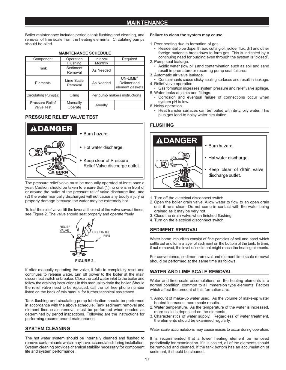 Maintenance | State SW 37-670 User Manual | Page 17 / 20