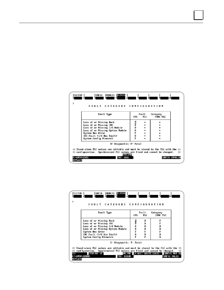 Screens for fault category configuration | State Industries FANUC GFK-0827 User Manual | Page 40 / 103