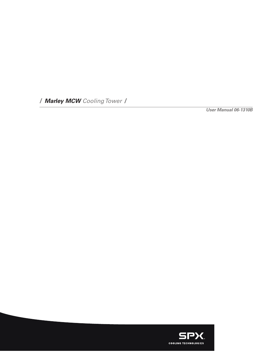 SPX Cooling Technologies CoolingTower Marley MCW User Manual | 28 pages