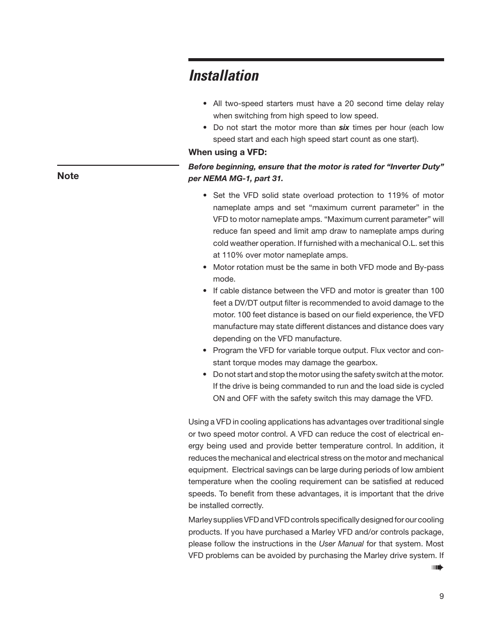 Installation | SPX Cooling Technologies CoolingTower Marley MCW User Manual | Page 9 / 28