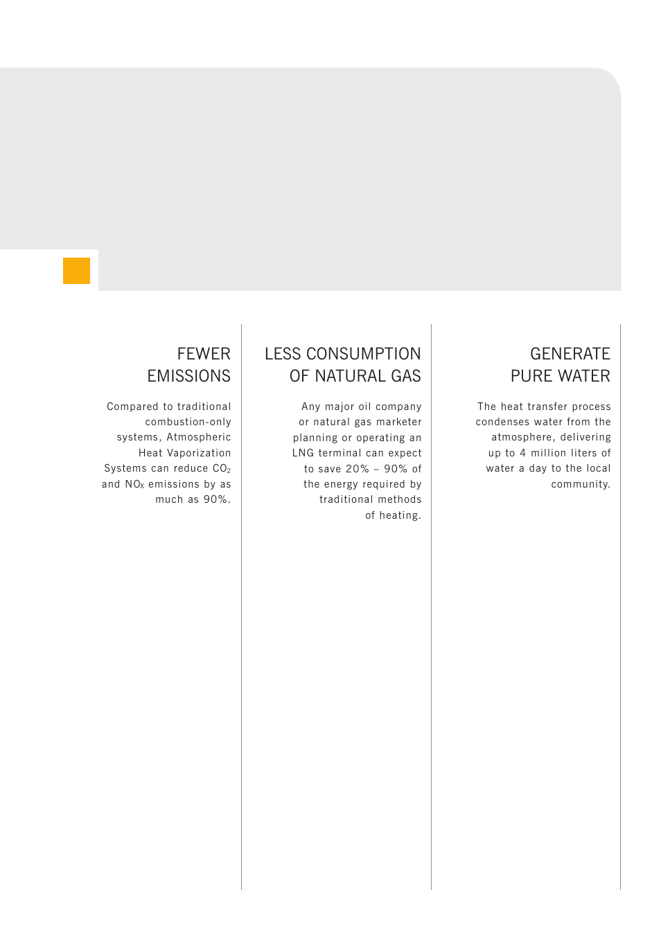 Fewer emissions | SPX Cooling Technologies Atmospheric Heat Vaporization Systems User Manual | Page 3 / 8