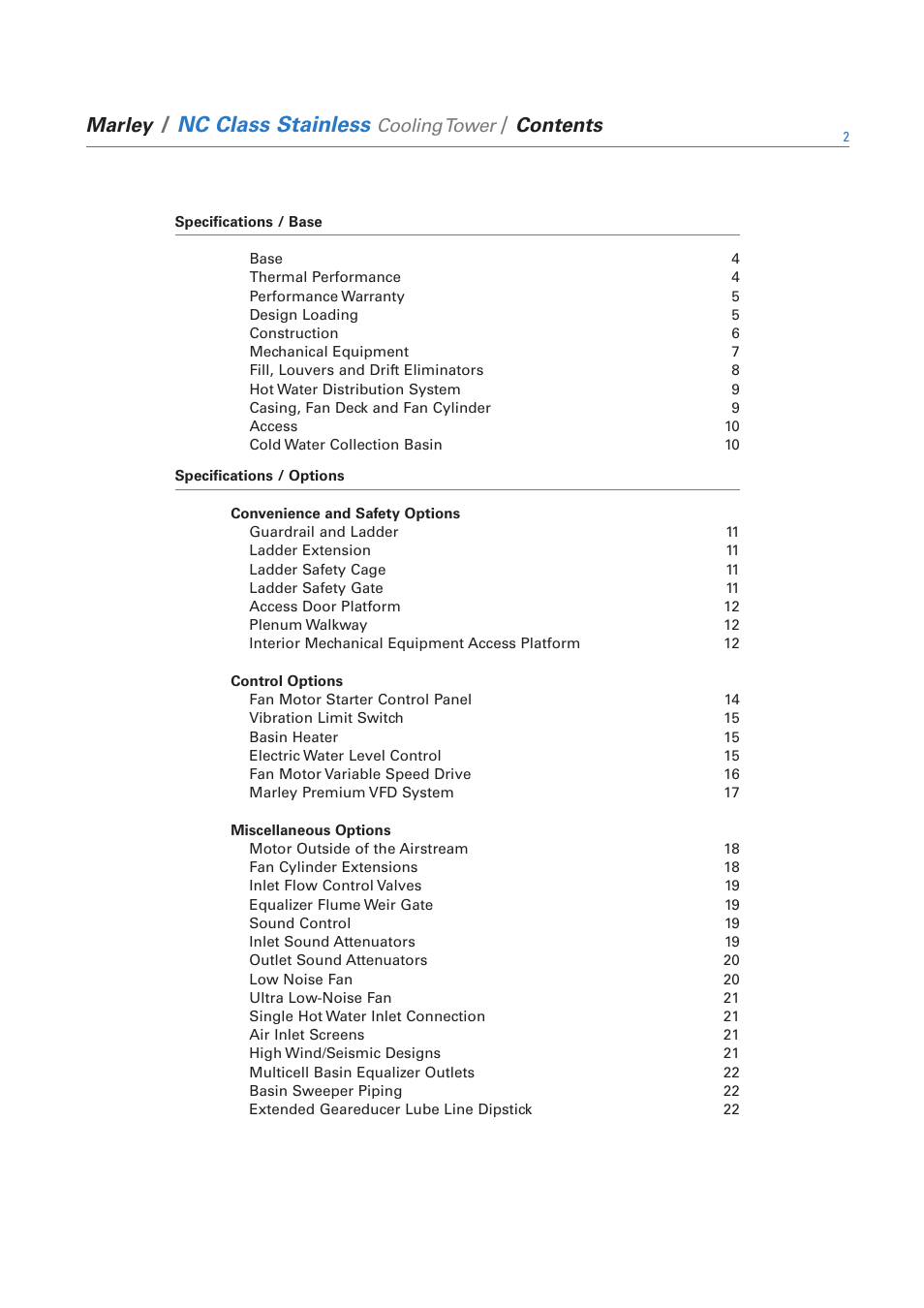 SPX Cooling Technologies SS-NC-08A User Manual | Page 2 / 24