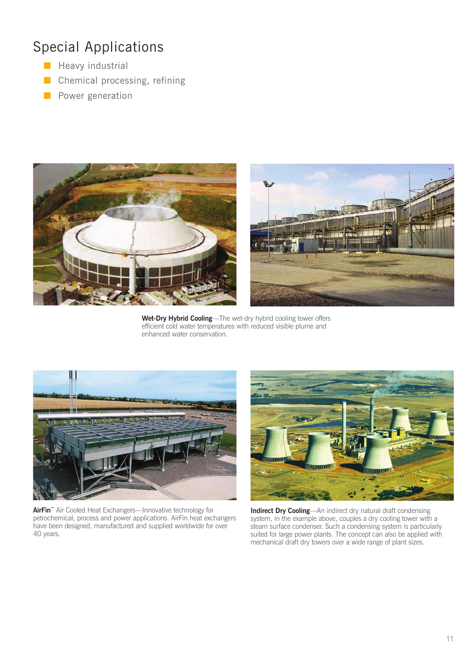 Special applications | SPX Cooling Technologies G-08A User Manual | Page 11 / 16