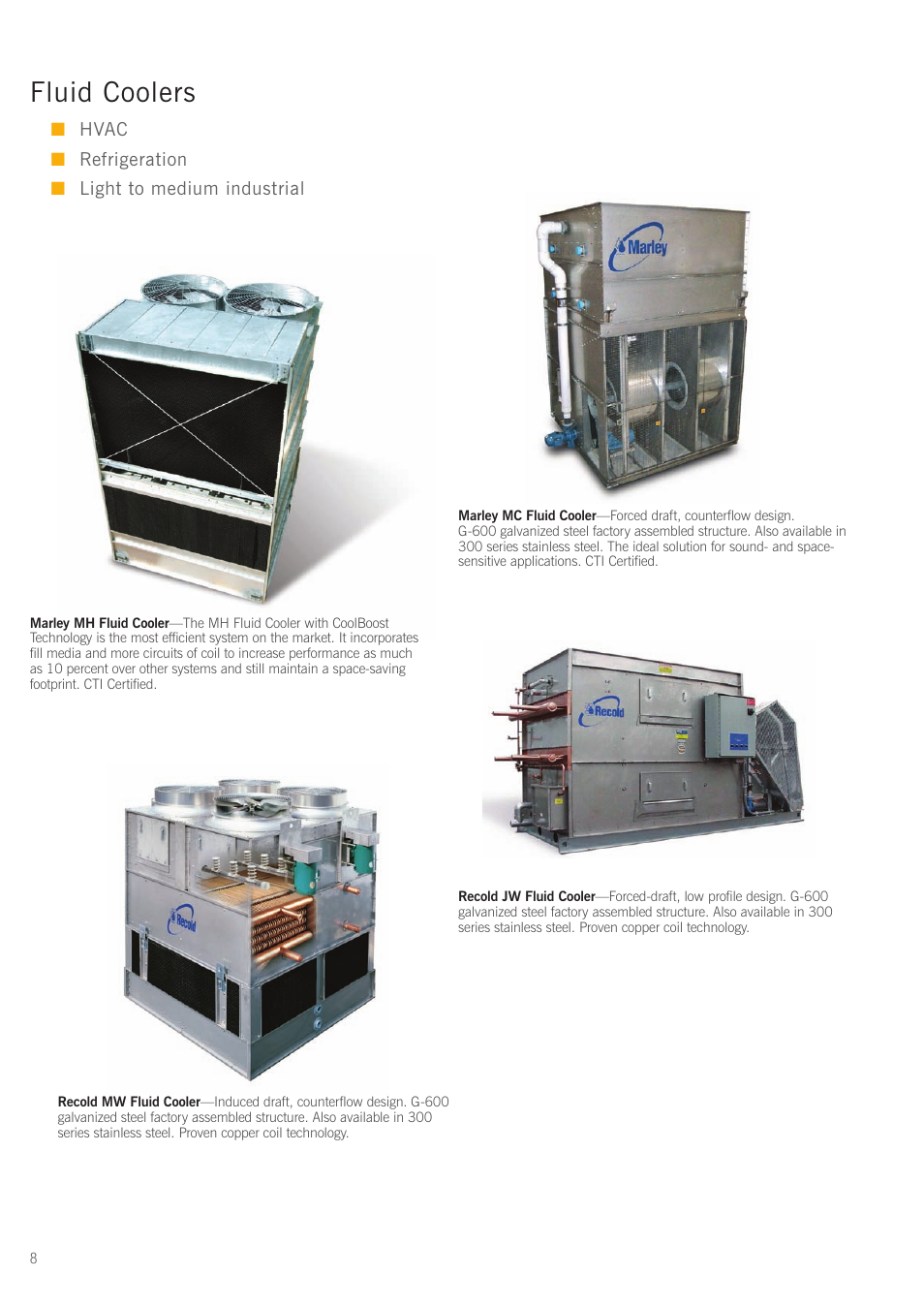 Fluid coolers | SPX Cooling Technologies G-08A User Manual | Page 8 / 16