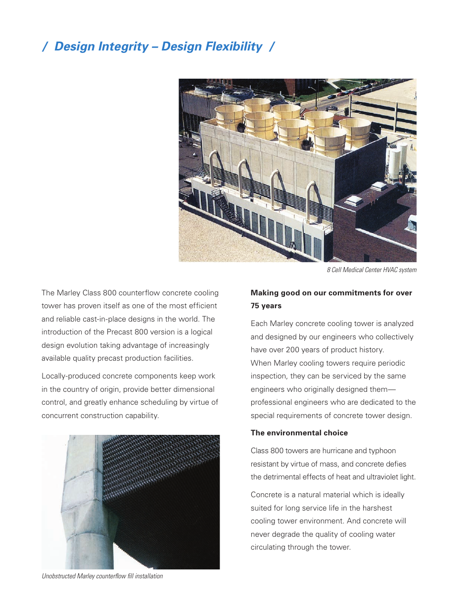 Design integrity – design flexibility | SPX Cooling Technologies Mechanical Draft Cooling Tower Class 800 User Manual | Page 2 / 8