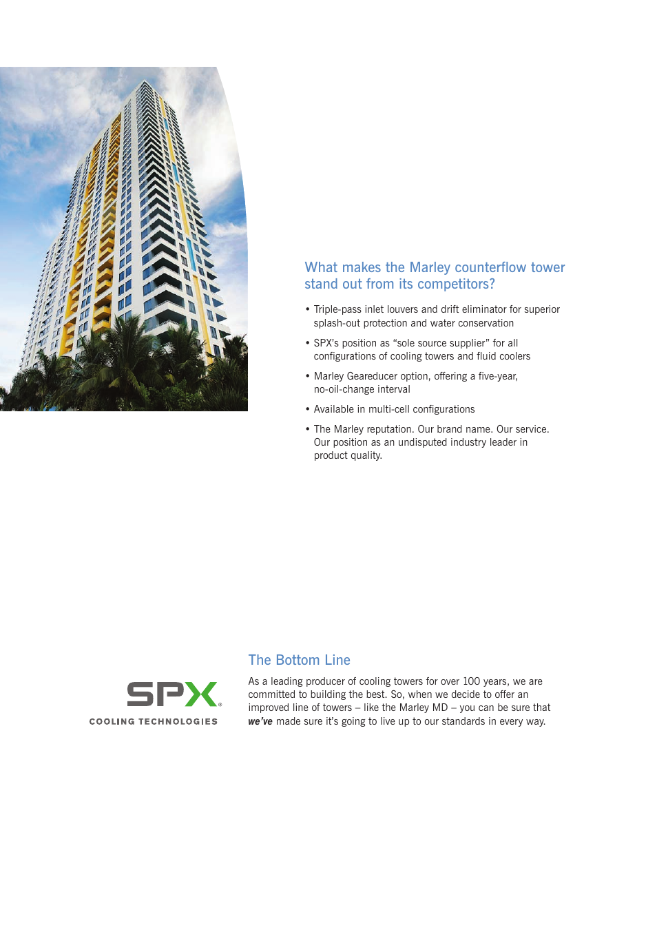 The bottom line | SPX Cooling Technologies Cooling Tower MD-08F User Manual | Page 7 / 8