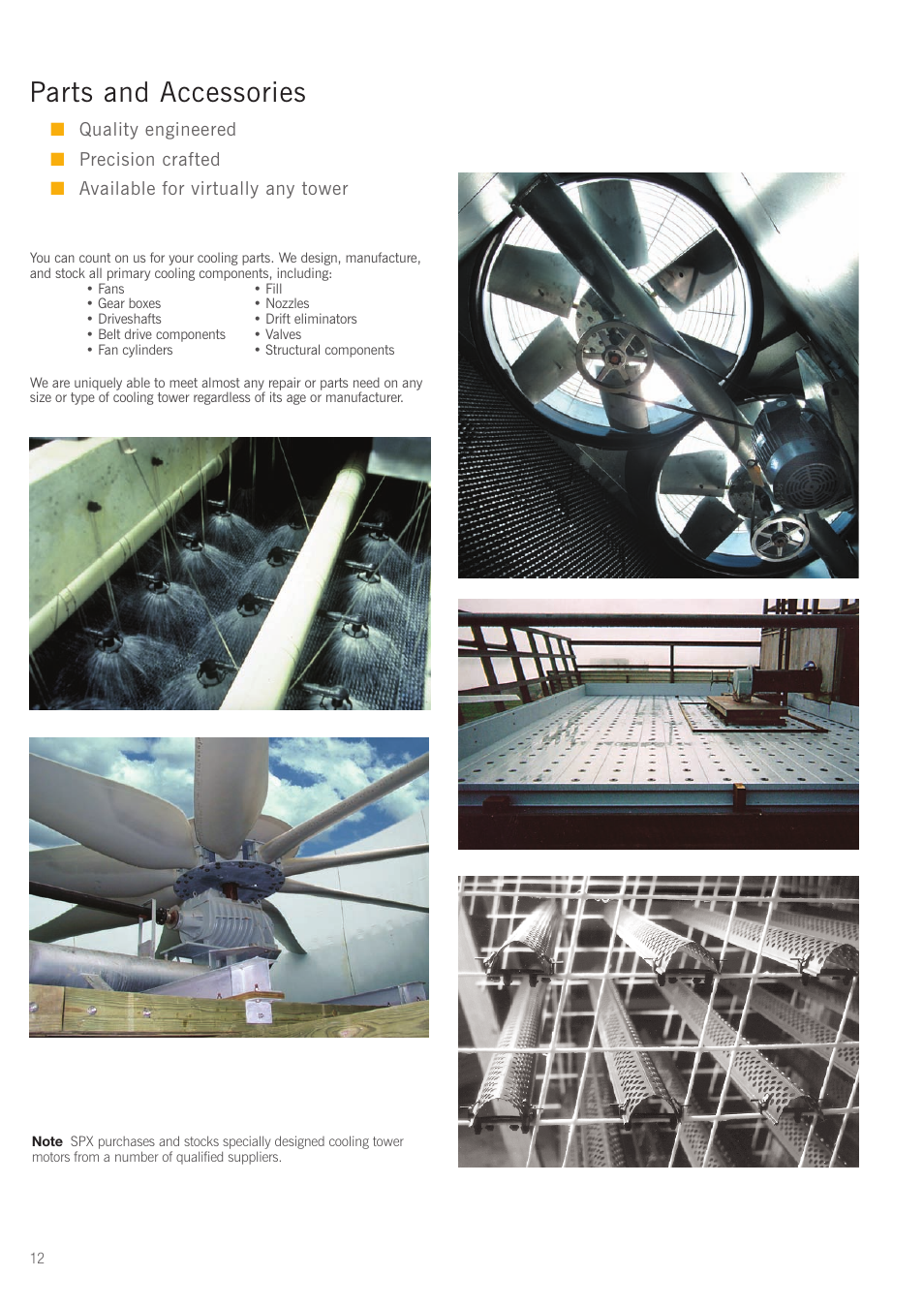 Parts and accessories | SPX Cooling Technologies G-600 User Manual | Page 12 / 16