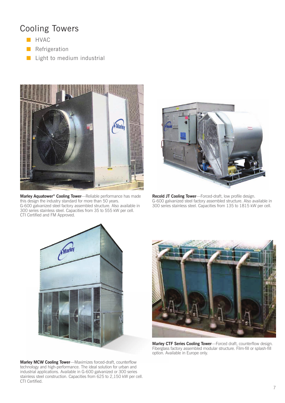 Cooling towers | SPX Cooling Technologies G-600 User Manual | Page 7 / 16