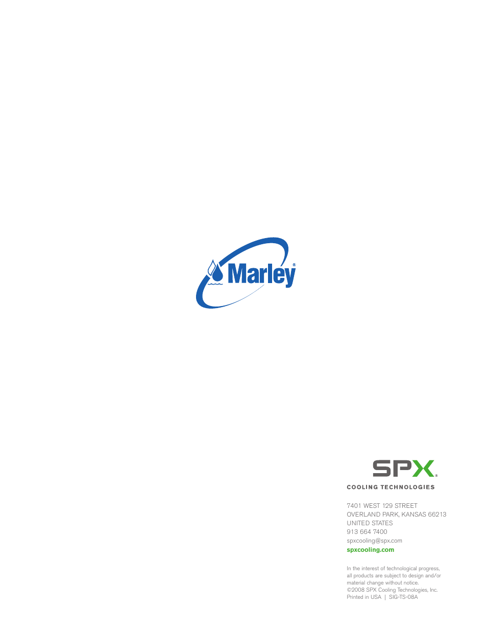 SPX Cooling Technologies 1000 User Manual | Page 32 / 32