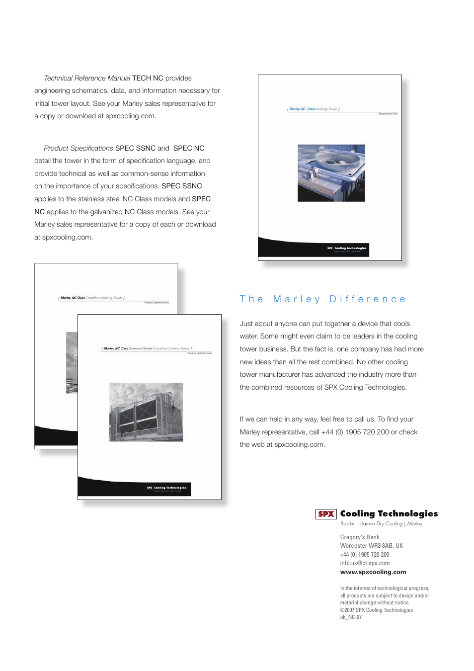 SPX Cooling Technologies Cooling Tower Marley NC Class User Manual | Page 8 / 8
