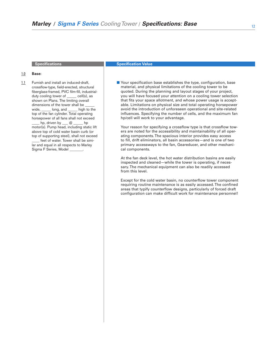SPX Cooling Technologies Evaporative Air Cooler FSIG-TS-08A User Manual | Page 12 / 30