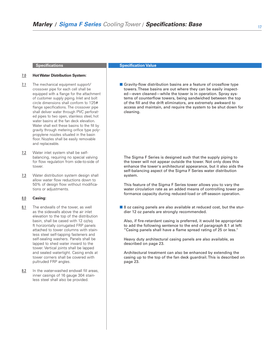 SPX Cooling Technologies Evaporative Air Cooler FSIG-TS-08A User Manual | Page 17 / 30