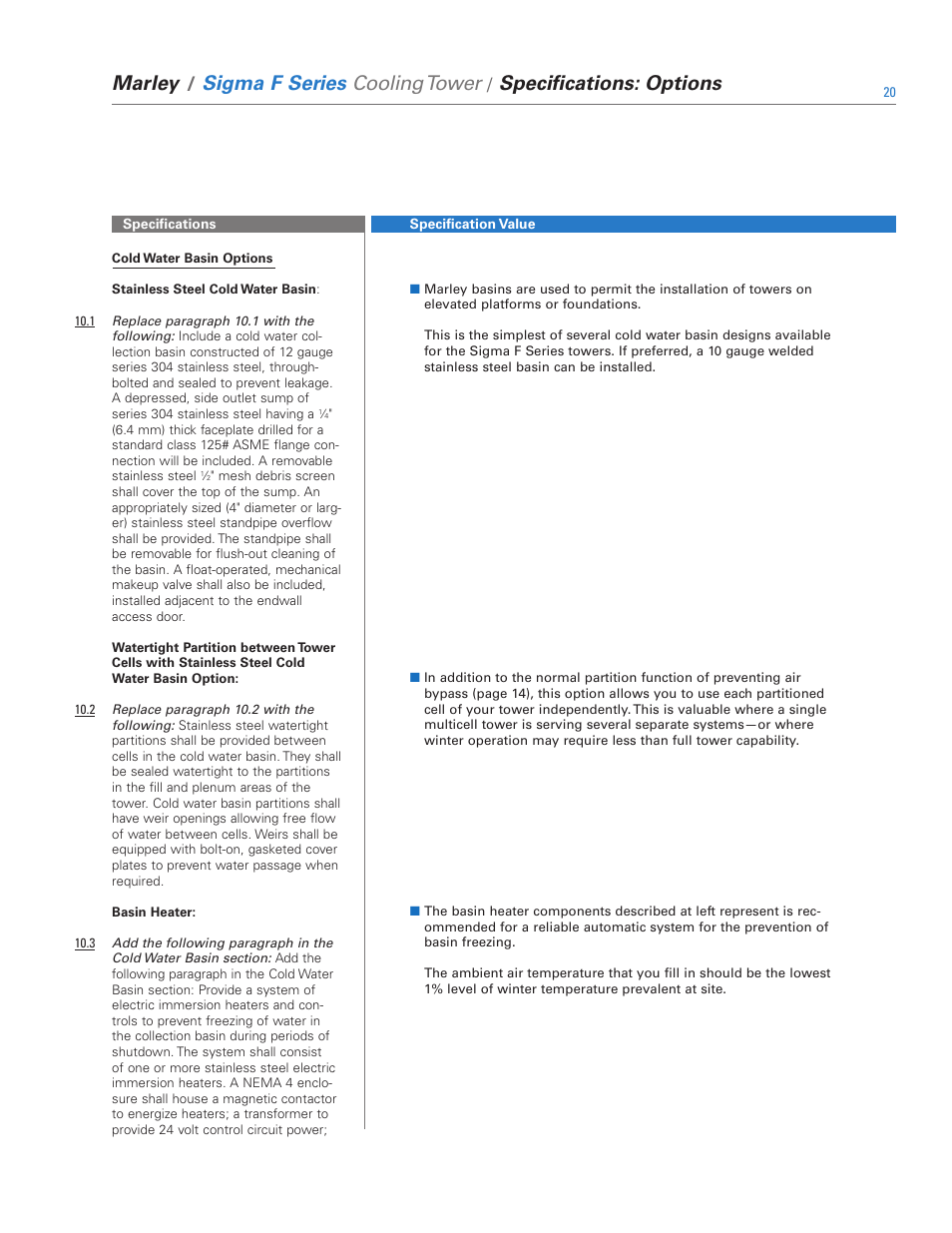 SPX Cooling Technologies Evaporative Air Cooler FSIG-TS-08A User Manual | Page 20 / 30