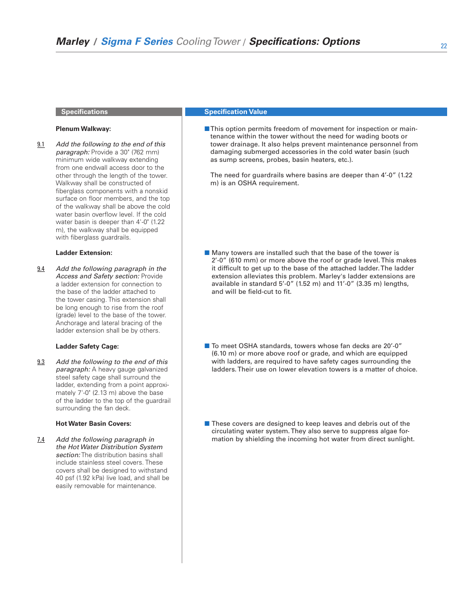 SPX Cooling Technologies Evaporative Air Cooler FSIG-TS-08A User Manual | Page 22 / 30
