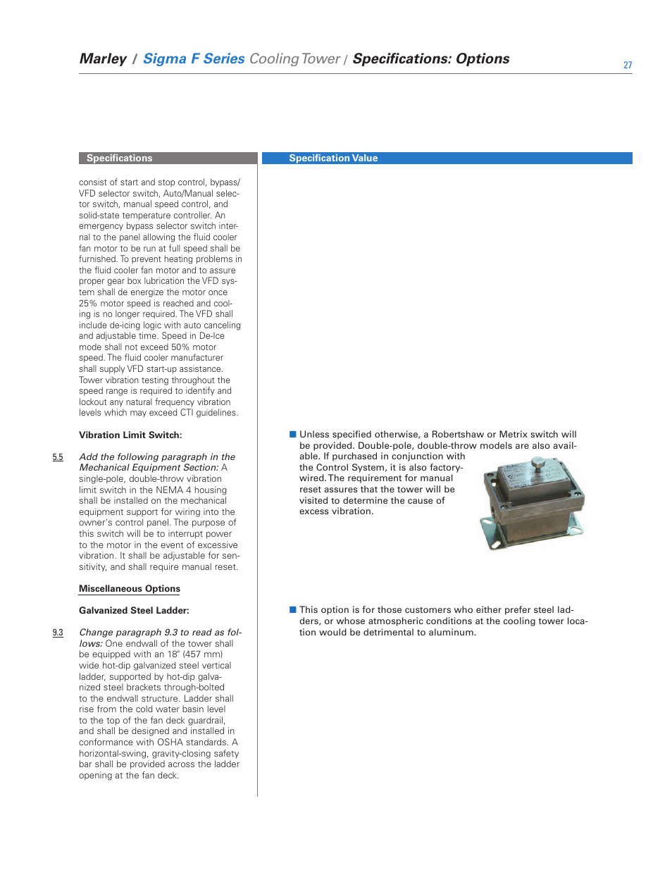 SPX Cooling Technologies Evaporative Air Cooler FSIG-TS-08A User Manual | Page 27 / 30