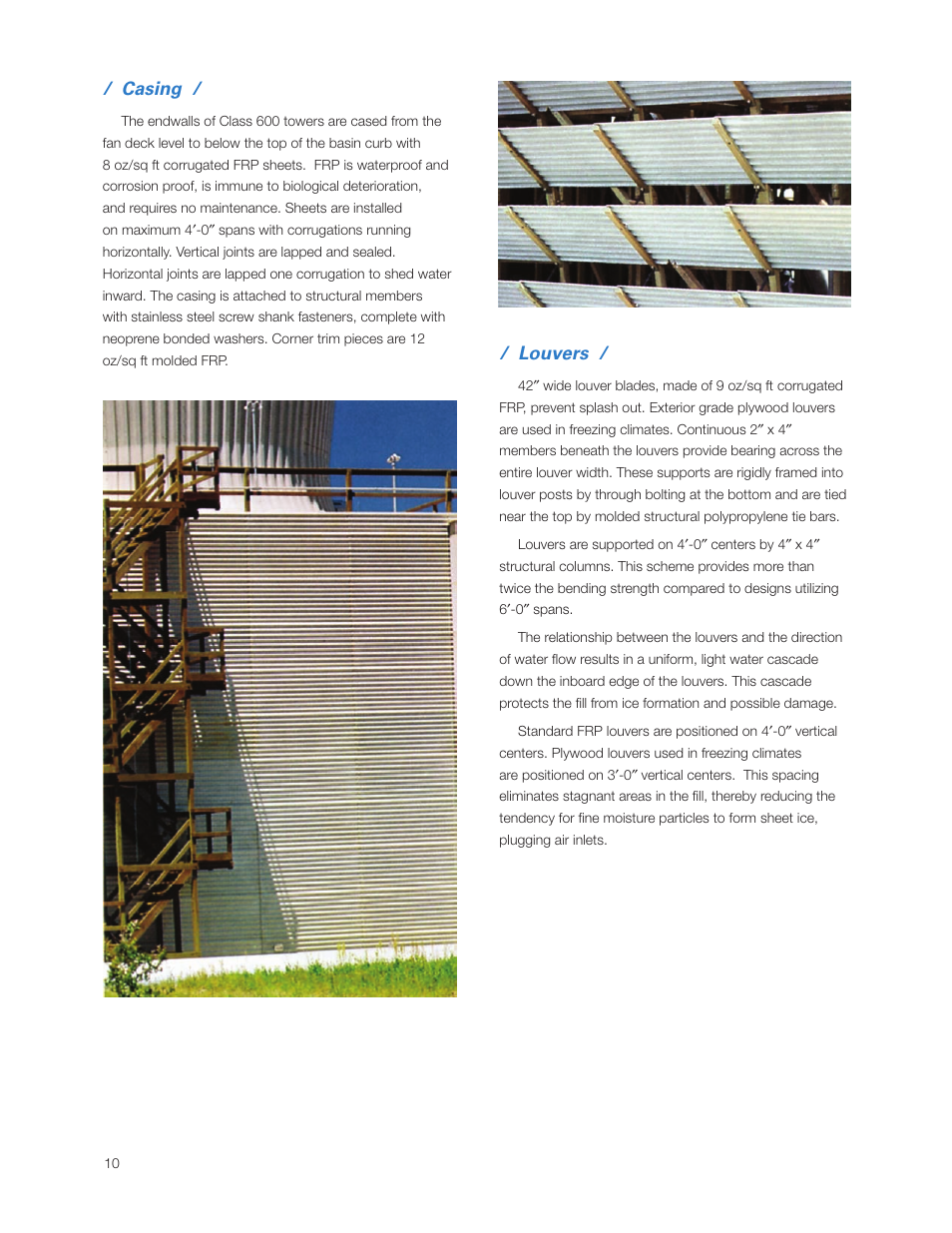 Casing, Louvers | SPX Cooling Technologies Cooling Tower 600 User Manual | Page 10 / 12