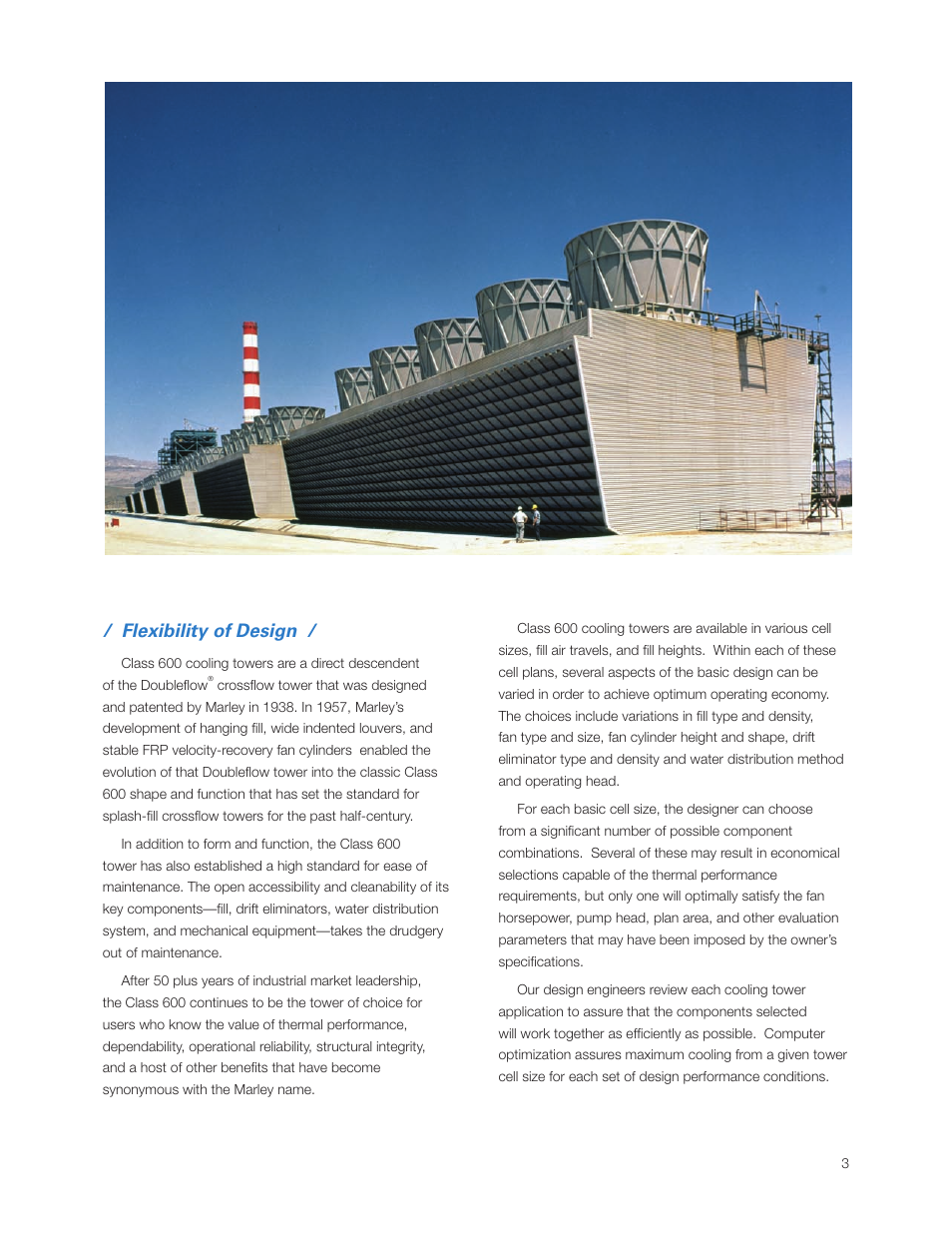 Flexibility of design | SPX Cooling Technologies Cooling Tower 600 User Manual | Page 3 / 12