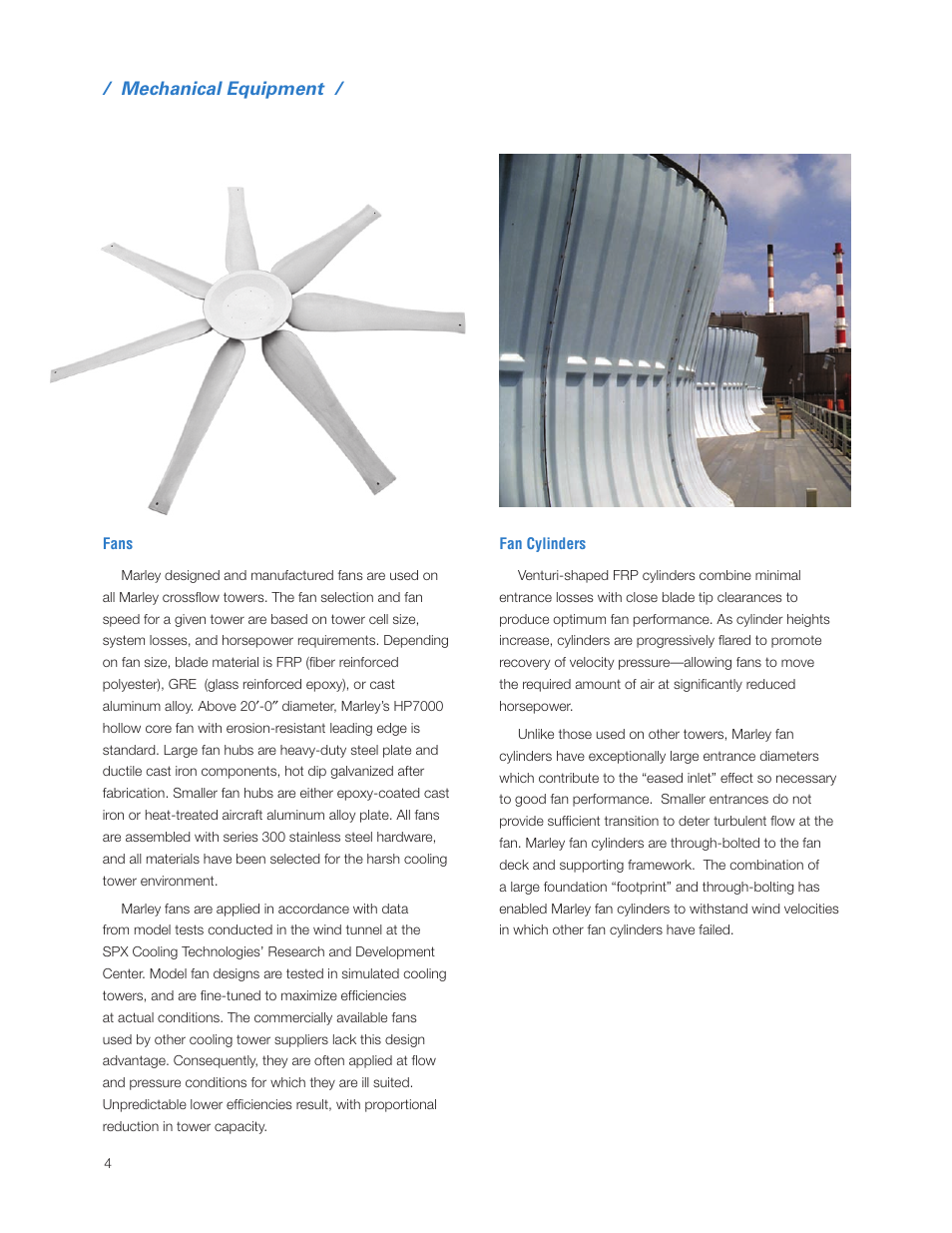 Mechanical equipment | SPX Cooling Technologies Cooling Tower 600 User Manual | Page 4 / 12