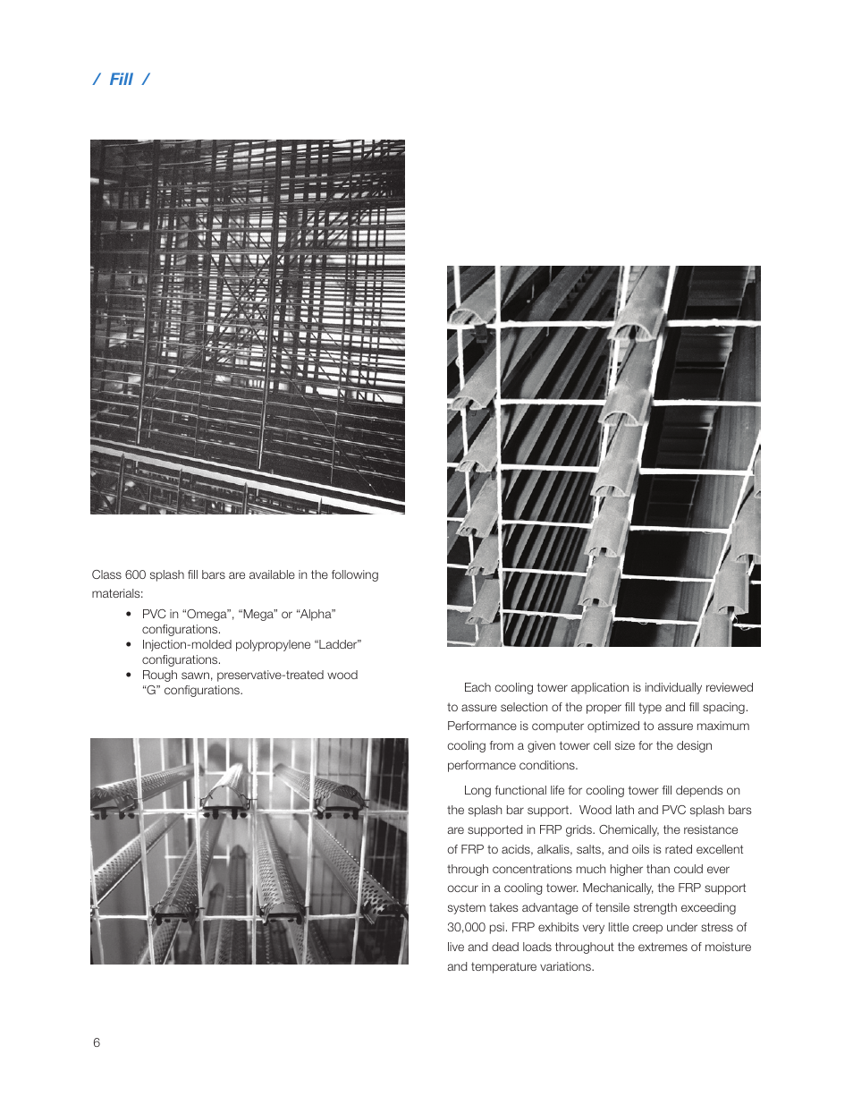 Fill | SPX Cooling Technologies Cooling Tower 600 User Manual | Page 6 / 12
