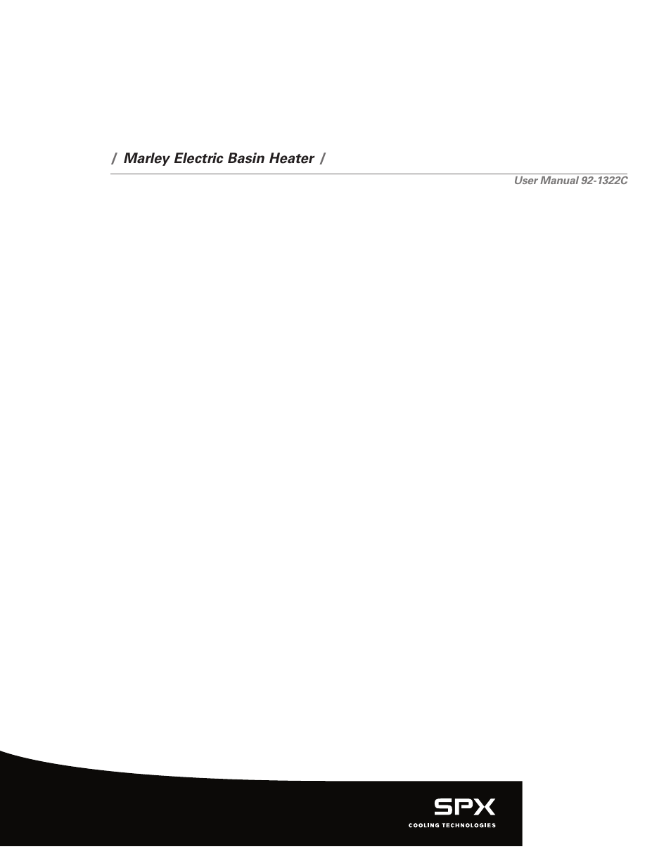 SPX Cooling Technologies 92-1322C User Manual | 16 pages