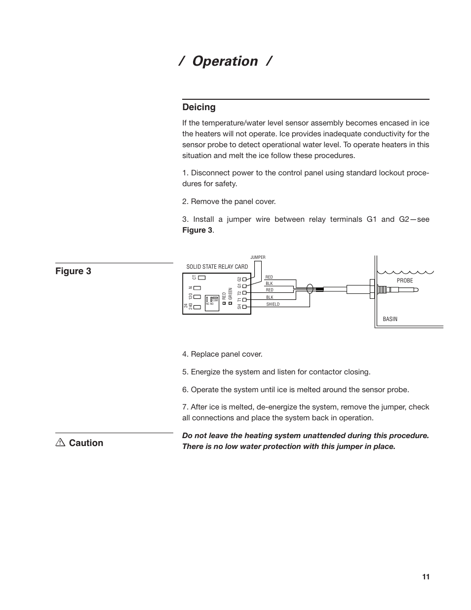 Operation, Figure 3 caution deicing | SPX Cooling Technologies 92-1322C User Manual | Page 11 / 16