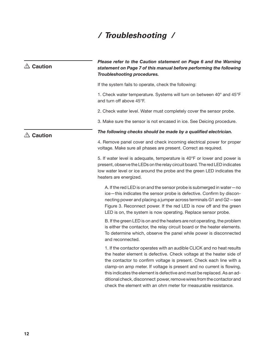 Troubleshooting | SPX Cooling Technologies 92-1322C User Manual | Page 12 / 16