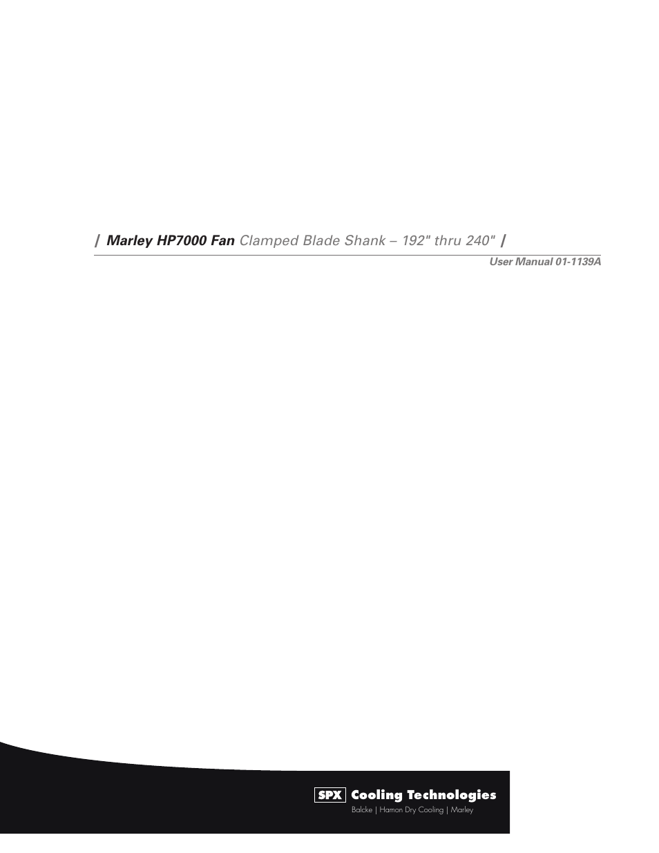 SPX Cooling Technologies HP7000 User Manual | 8 pages