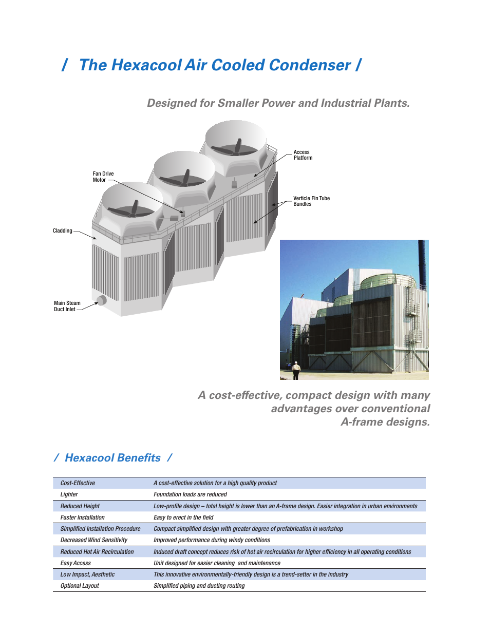 The new revolution in dry cooling technology, The hexacool air cooled condenser | SPX Cooling Technologies Hexacool Air Cooled Condenser none User Manual | Page 3 / 4