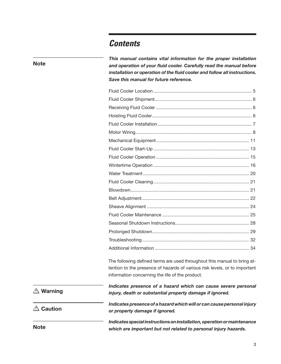 SPX Cooling Technologies Marley MH 05-116E User Manual | Page 3 / 36