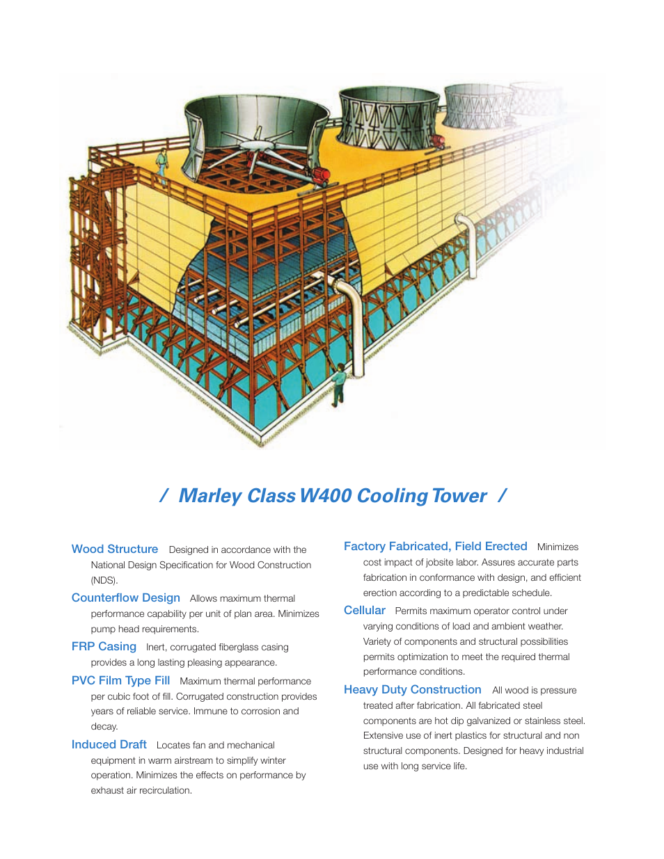 Marley class w400 cooling tower | SPX Cooling Technologies Cooling Tower W400 User Manual | Page 2 / 4