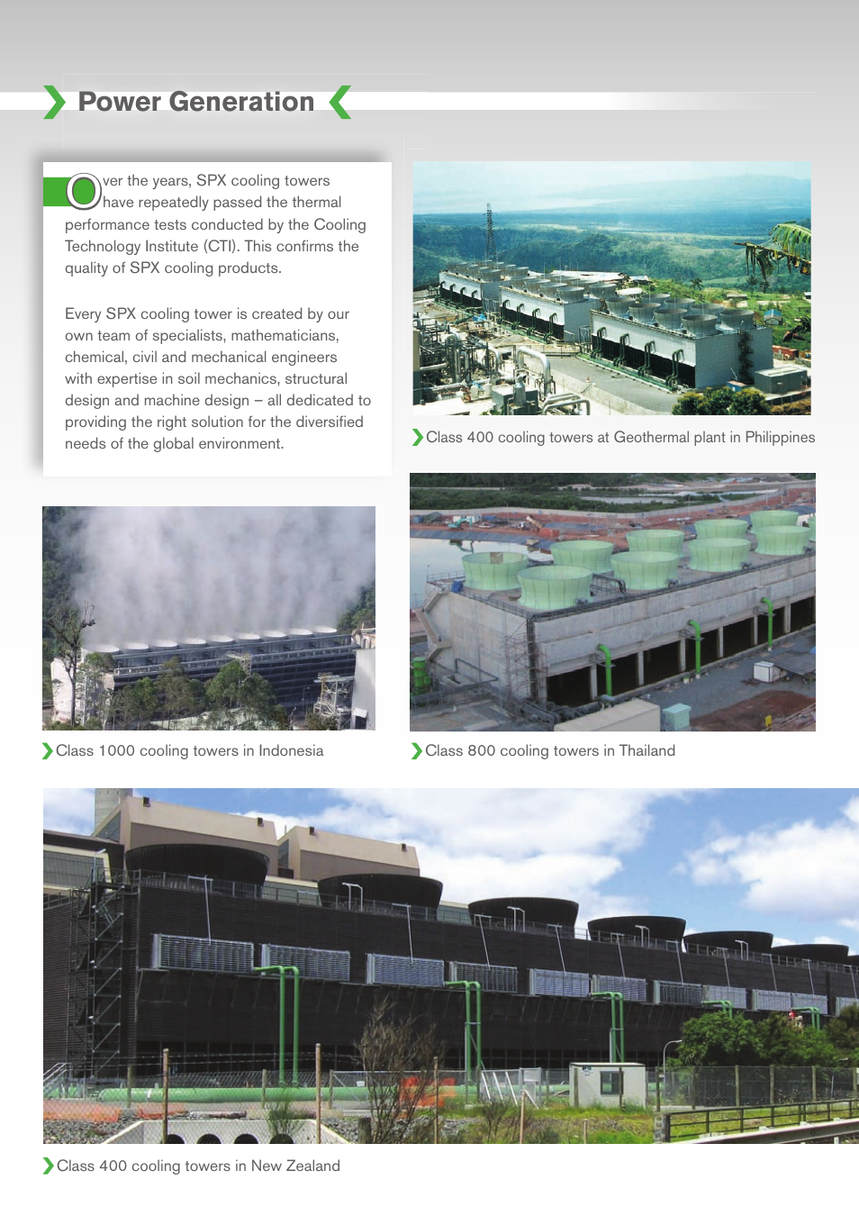 Power generation | SPX Cooling Technologies SPXM-08 User Manual | Page 4 / 16