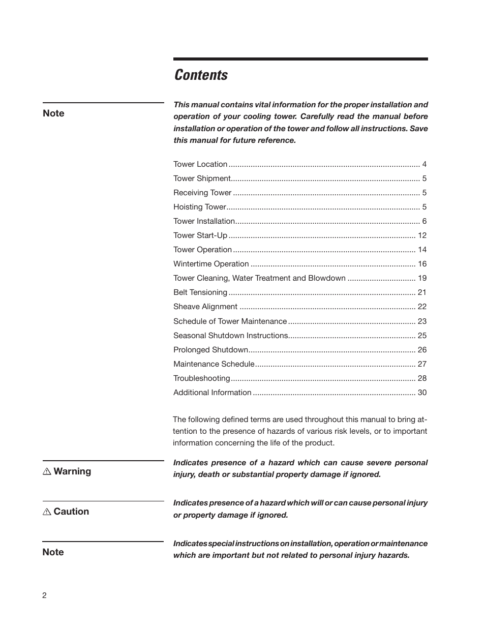 SPX Cooling Technologies MARLEY AV 98-1514E User Manual | Page 2 / 32