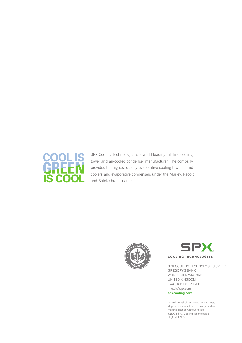 SPX Cooling Technologies Evaporative Cooling User Manual | Page 4 / 4