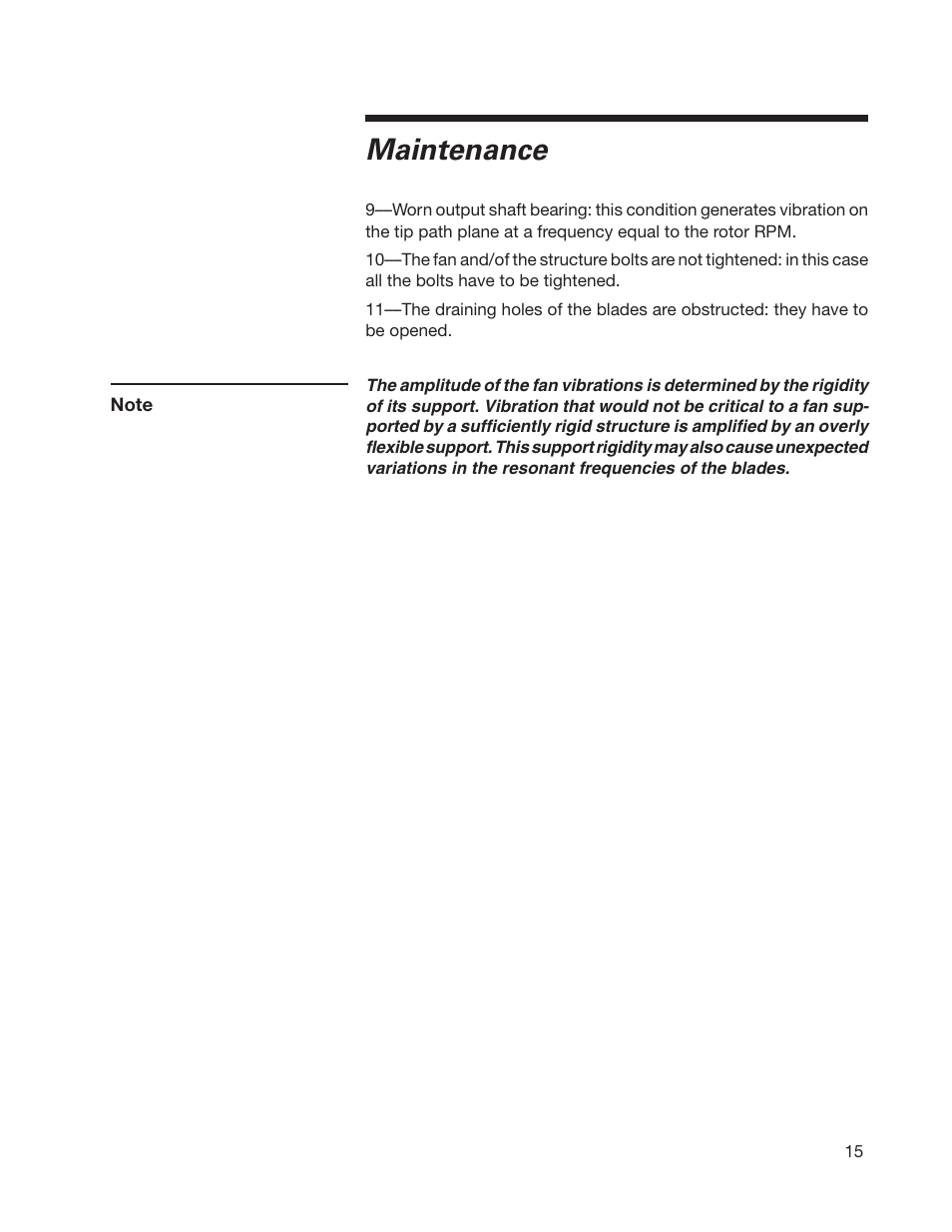 Maintenance | SPX Cooling Technologies MARLEY 07-1126 User Manual | Page 15 / 20